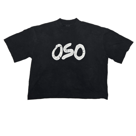 Oversized boxed cropped T-shirt